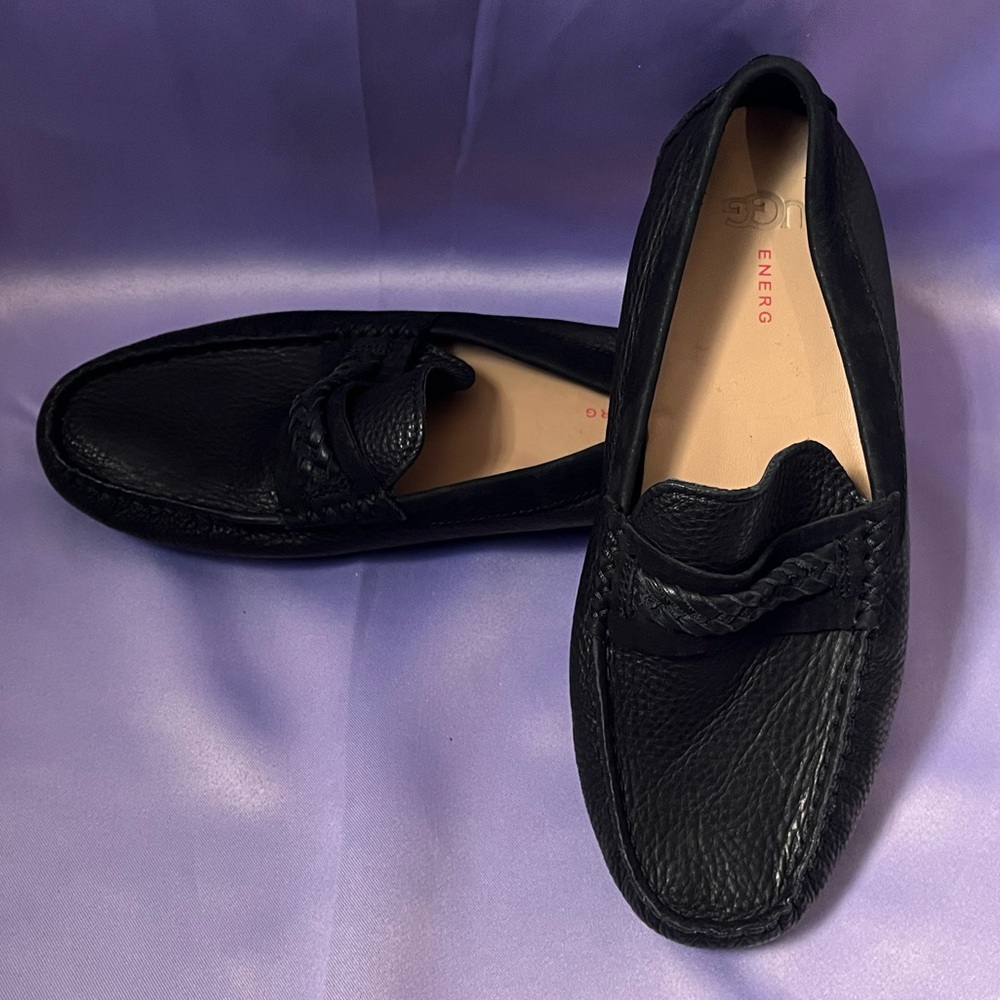 Ugg Henrick Leather Braid Black shoes